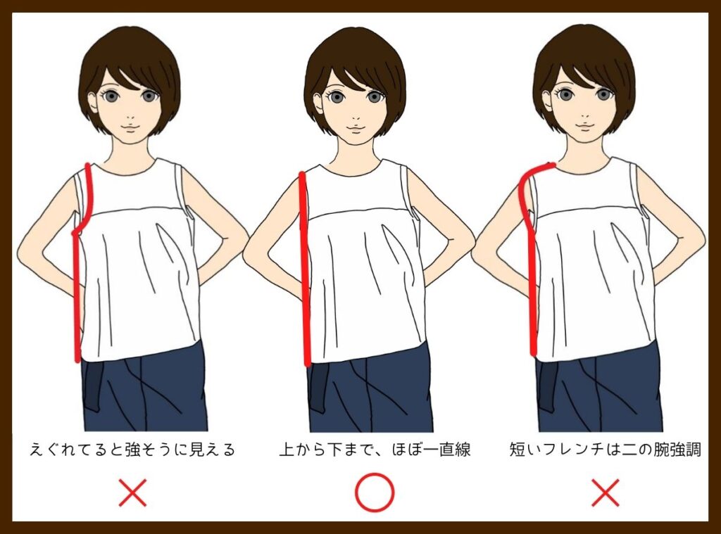 骨格ストレートに似合うノースリーブ